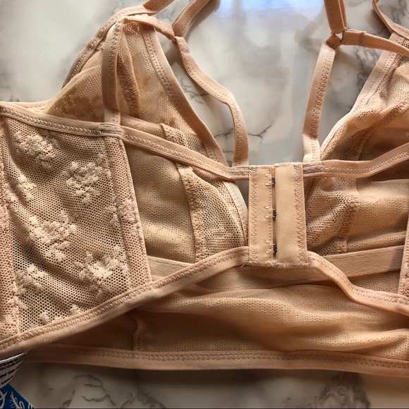 {Free People} lace/mesh nude bralette - Picture 7 of 7
